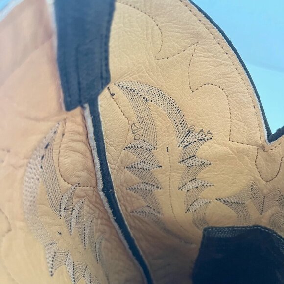 Rod Patrick Womens Cowboy Boots 8AA Black Brown Western Cowgirl French Toe Tall - Picture 9 of 12